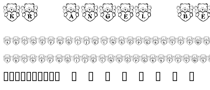 KR Angel Bear font