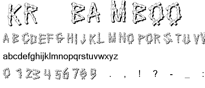 KR Bamboo font