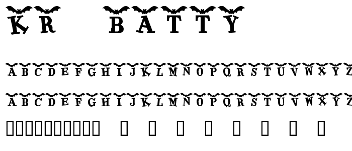 KR Batty font