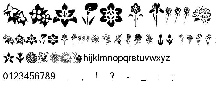 KR Blossoms 1 font