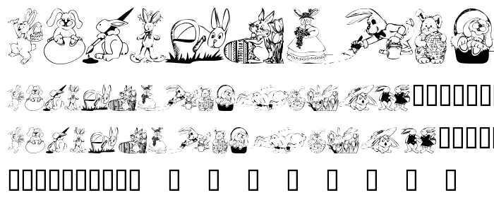 KR Easter Bunnies font