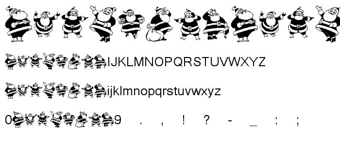 KR Eight Santas font