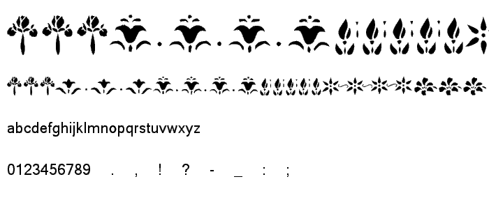 KR Fleur Flair Lines font