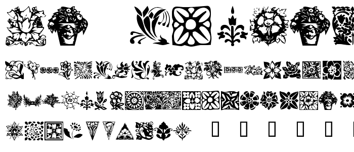 KR Fleurish Floral font