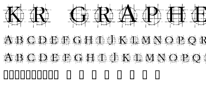 KR Graphed font