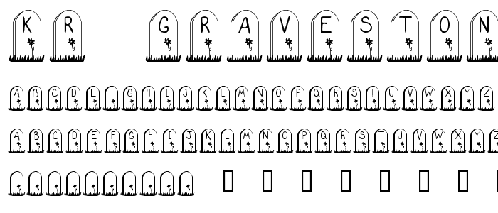 KR Gravestone font