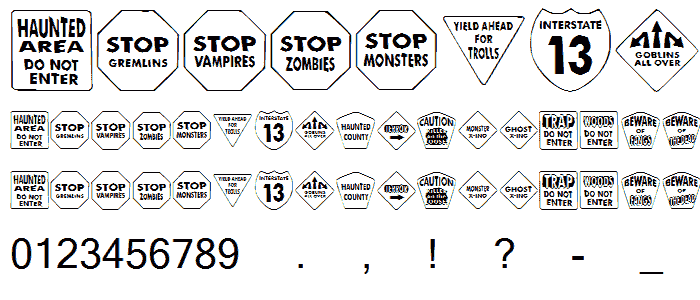 KR Halloween Signs One font