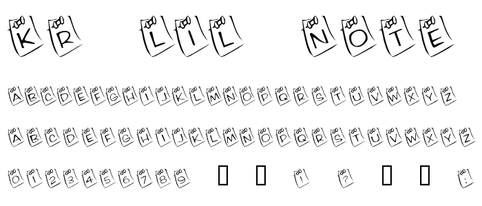 KR Lil Note font