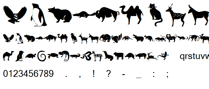 KR Menagerie font