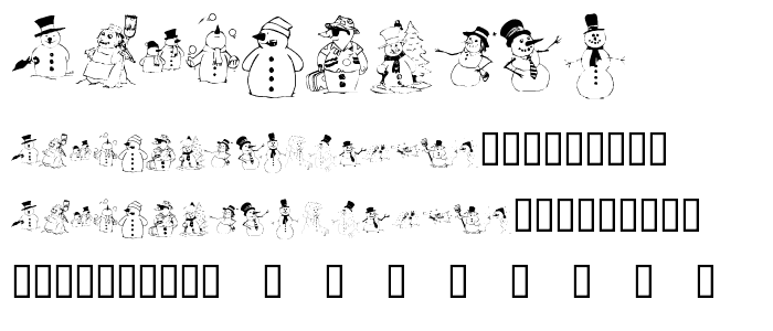 Kr Snow People font