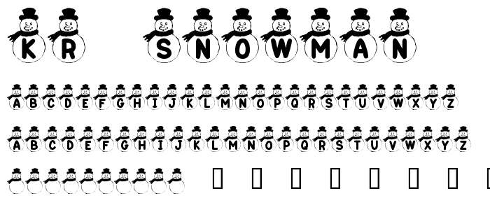 KR Snowman font