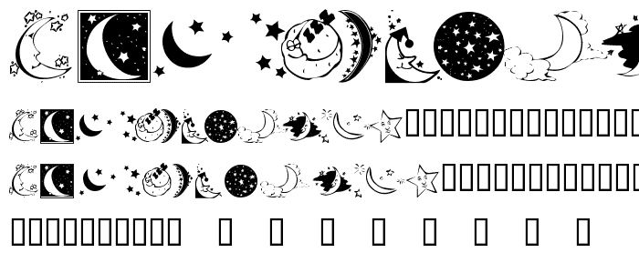 KR Starry Night font