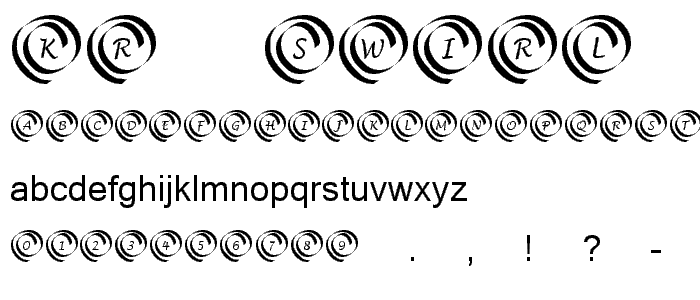 KR Swirl font