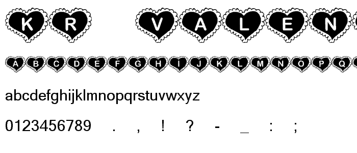 KR Valentine Heart font