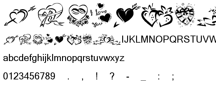 KR Valentines 2006 Four font