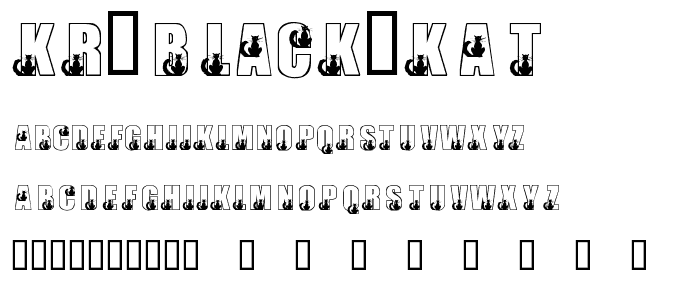 KR Black Kat font