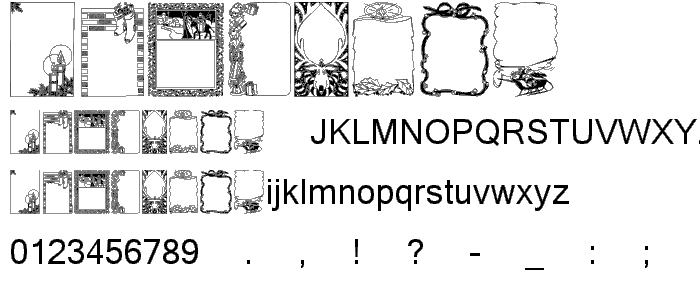 KR Holiday Frames 1 font