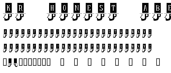 KR Honest Abe font