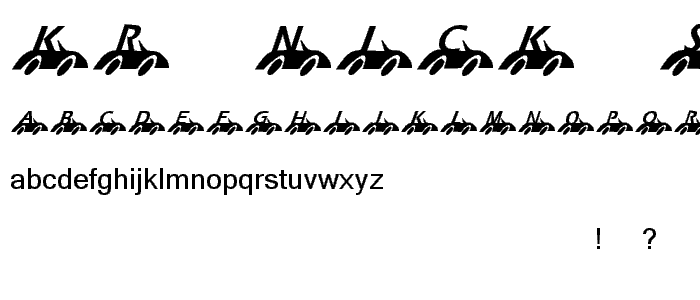 KR Nick s Lil Racer font