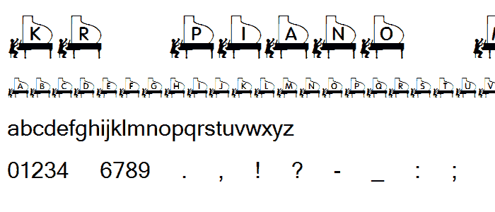 KR Piano Man font