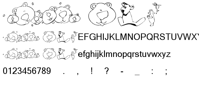 KR Scrappin Bears font