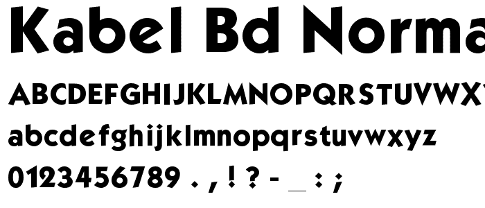 Kabel Bd Normal font