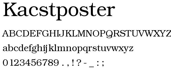 KacstPoster font