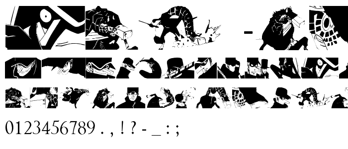 Kaku Dingbats One Piece Art One Piece Area font