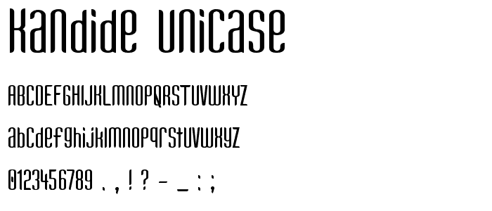 Kandide Unicase font