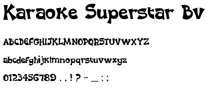 Karaoke Superstar BV font