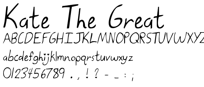 Kate the Great font