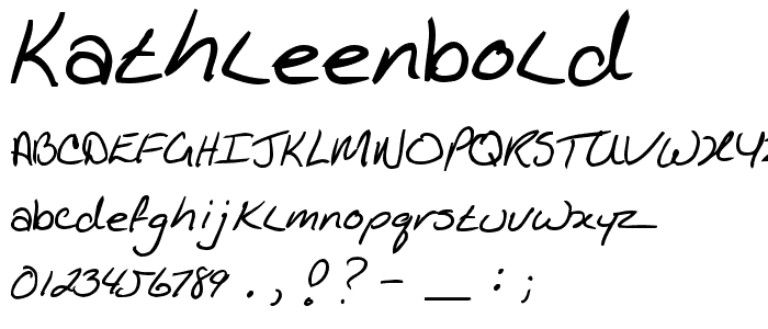 KathleenBold font