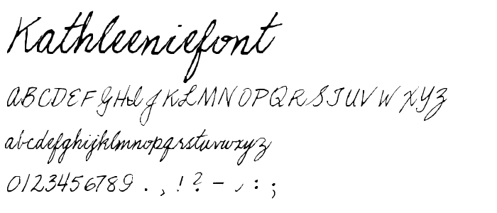 KathleenieFont font