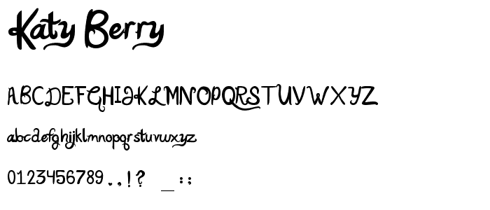 Katy Berry font