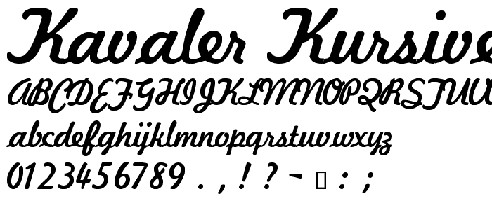 Kavaler Kursive font