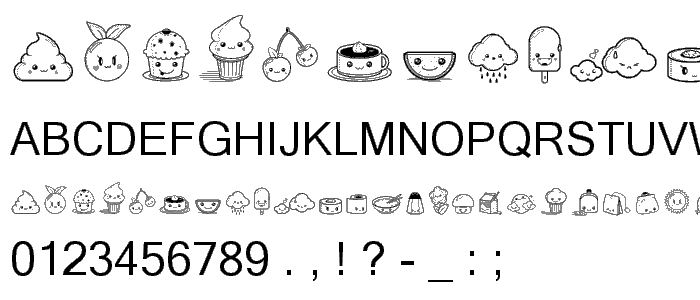 Kawaii Food Font font