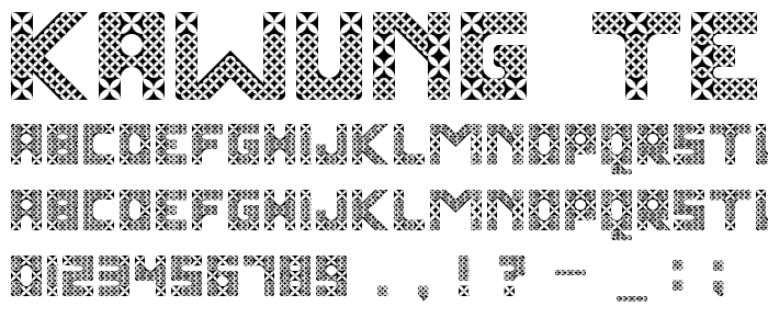 Kawung Textile Regular font