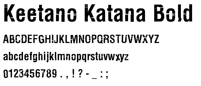 Keetano Katana Bold font