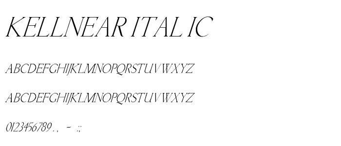 Kellnear-Italic font