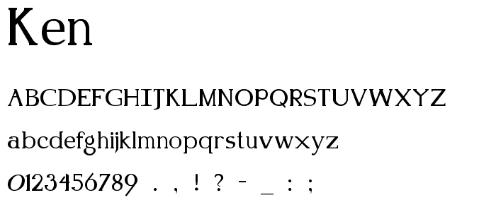 Ken font