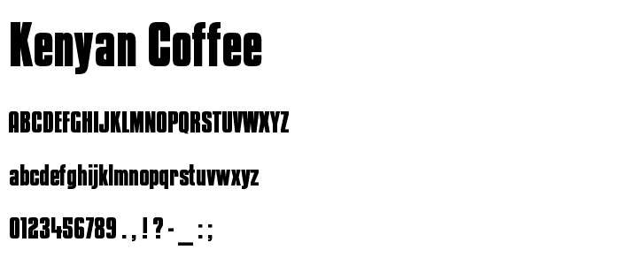 Kenyan Coffee font