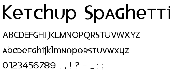 Ketchup Spaghetti font