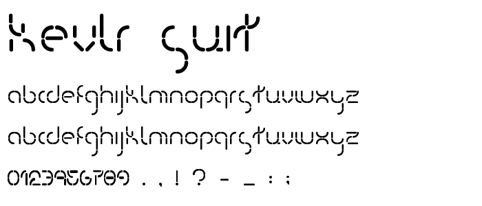 Kevlr Suit font