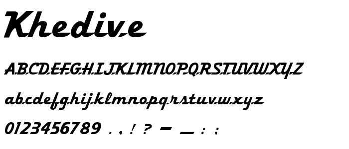 Khedive font