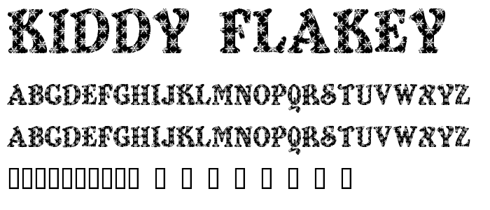 Kiddy Flakey font