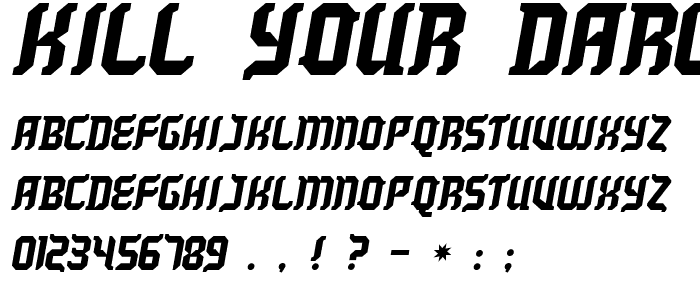 Kill your darlings AC font