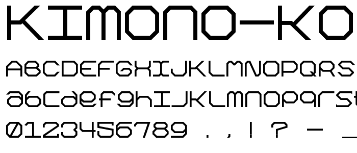 Kimono Kong font