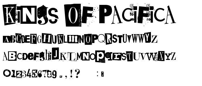 Kings of Pacifica font