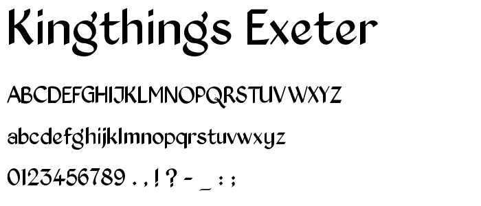 Kingthings Exeter font