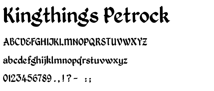 Kingthings Petrock font